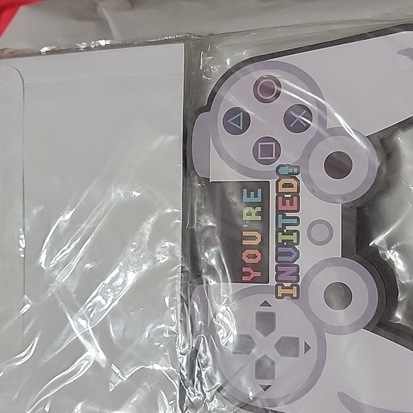 🍎 Nwt 25 Video Game Party Invitations Invite Cards w/ Envelopes - Picture 5 of 5